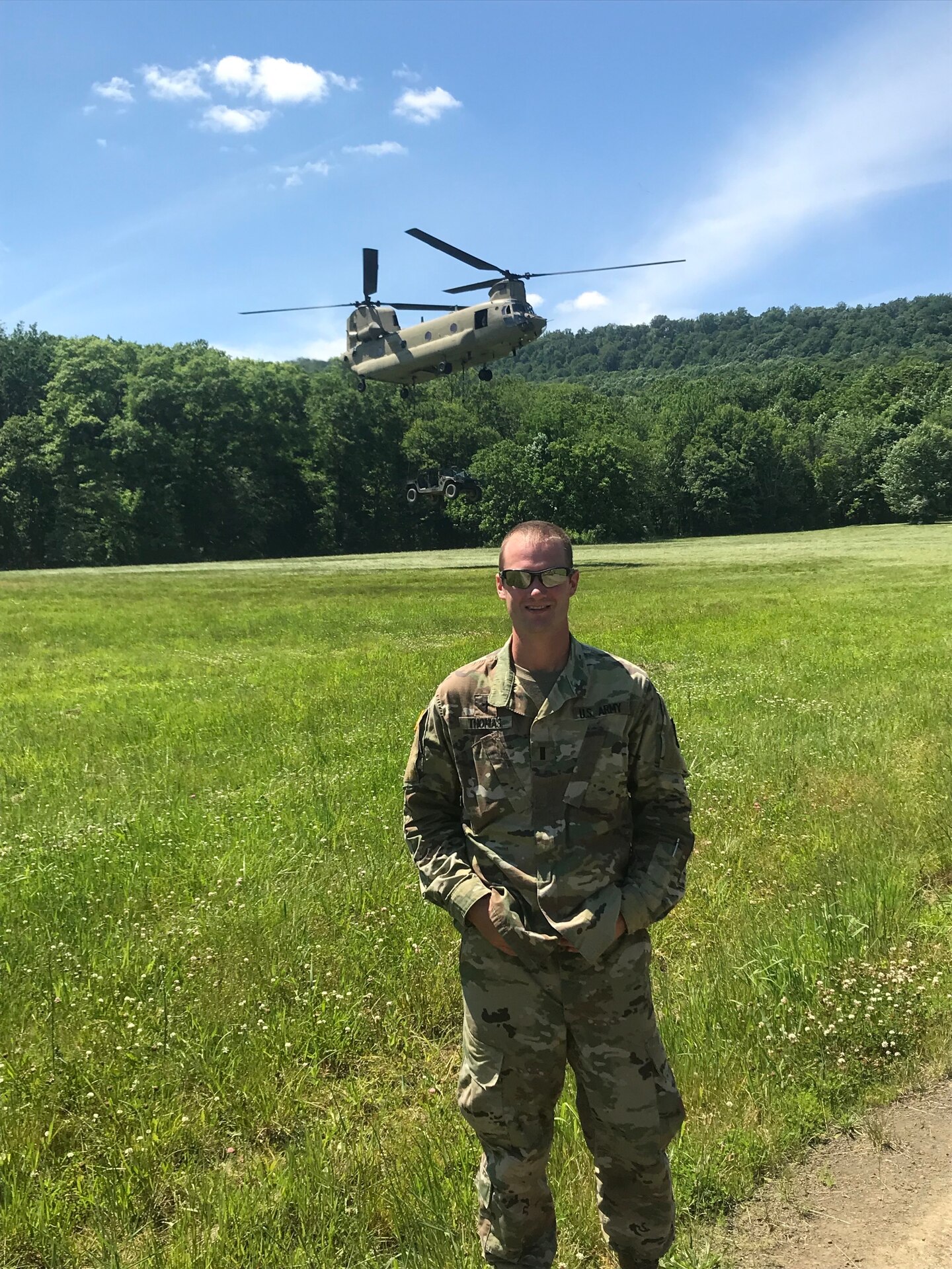 Chaplain 1st Lt. Justin Thomas with the 628th Aviation Support Battalion, 28th Combat Aviation Brigade, 28th Infantry Division, Pennsylvania Army National Guard, based at Fort Indiantown Gap, is a member of both the Pennsylvania National Guard Marathon Team and the All-Guard Marathon Team. (U.S. Army National Guard courtesy photo)