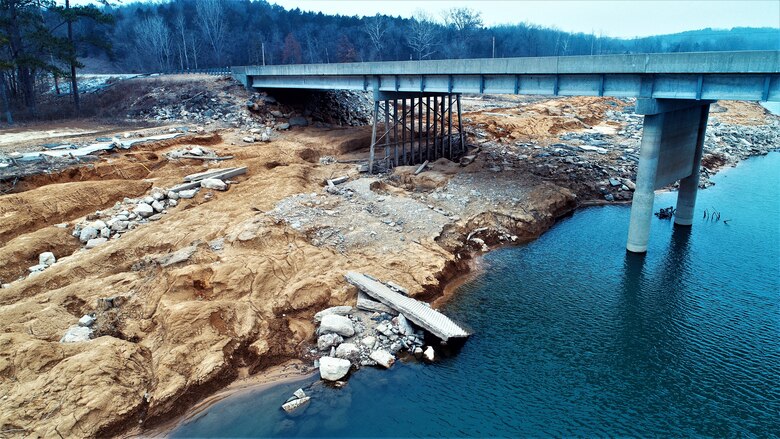 Drone footage of damage caused by the 2017 high water event at Tecumseh Park at Norfork Lake.