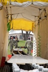 Service members assigned to the 3rd Platoon, 68th Engineer Company urban rescue team prepare for a simulated urban rescue decontamination line at Guvalle Water Treatment Plant in Austin, Texas, as part of Exercise Sudden Response (SR) 20.