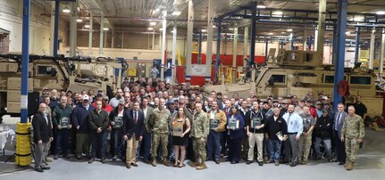 Letterkenny Army Depot thanks its workforce for completing the 828 of the newest configuration of Mine Resistant Ambush Protected RG31 vehicles.