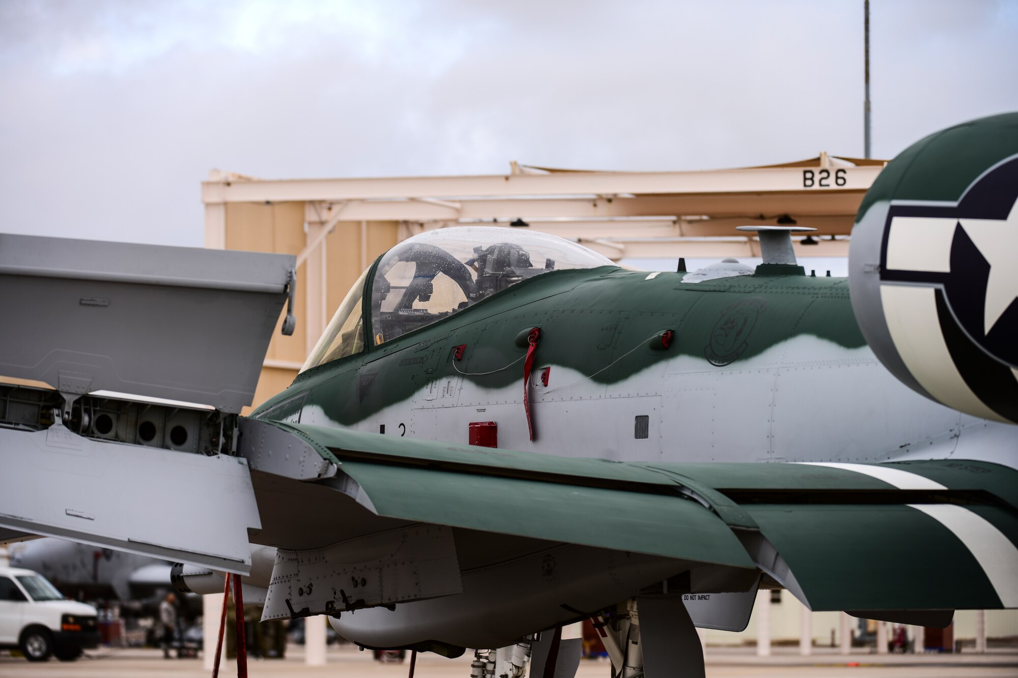 A-10 sits on flight line