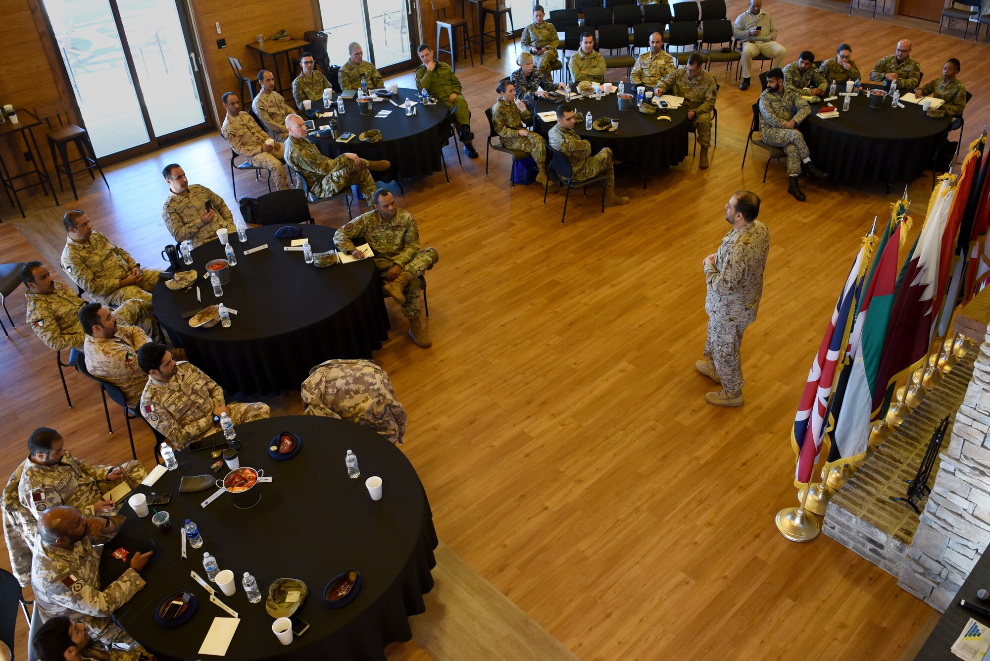 The senior enlisted leaders in attendance are from the U.S., Australia, Canada, Jordan, Kuwait, Lebanon, Pakistan, Qatar, the Kingdom of Saudi Arabia, the United Arab Emirates and the United Kingdom. The conference, lasting from Jan. 6 - 9, consisted of the participants describing the enlisted force stucture of each country's Air Force, a tour of Shaw Air Force Base, S.C., and discussion of how to strengthen the noncommissioned officers in their respective service.