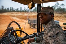 Airman 1st Class Eric Johnson, 919th Special Operations Civil Engineer Squadron pavements and heavy construction equipment specialist, trains on a bulldozer, Jan. 11, 2019, Duke Field, Fla.