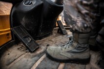 Airman 1st Class Eric Johnson, 919th Special Operations Civil Engineer Squadron pavements and heavy construction equipment specialist, trains on a bulldozer, Jan. 11, 2019, Duke Field, Fla.