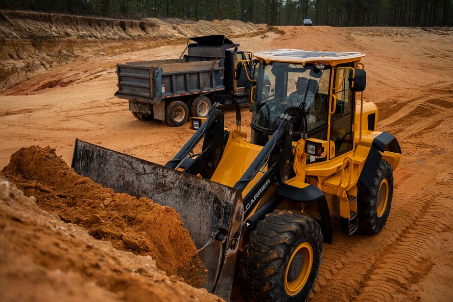 Airman 1st Class Eric Johnson, 919th Special Operations Civil Engineer Squadron pavements and heavy construction equipment specialist, trains on a bulldozer, Jan. 11, 2019, Duke Field, Fla.