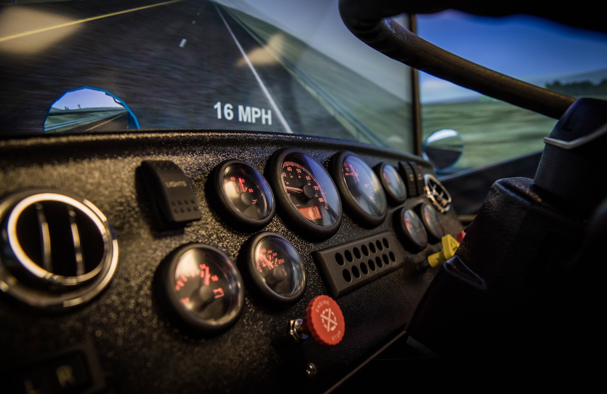 simulator gauges are shown