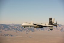 An MQ-9 Reaper flies over the Nevada Test and Training Range.