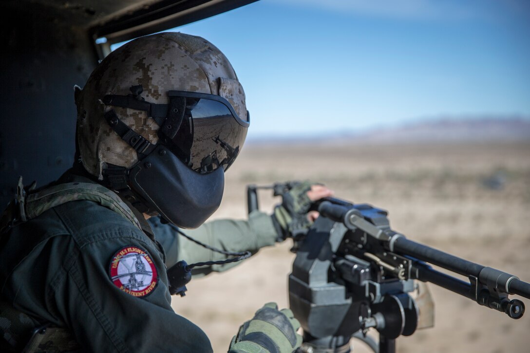 U.S. Marines with Marine Test and Evaluation Squadron One (VMX-1) conduct a live fire training exercise with the AH-1Z Cobra and F-35B Lightning II in Yuma, Ariz., Nov. 26, 2019.