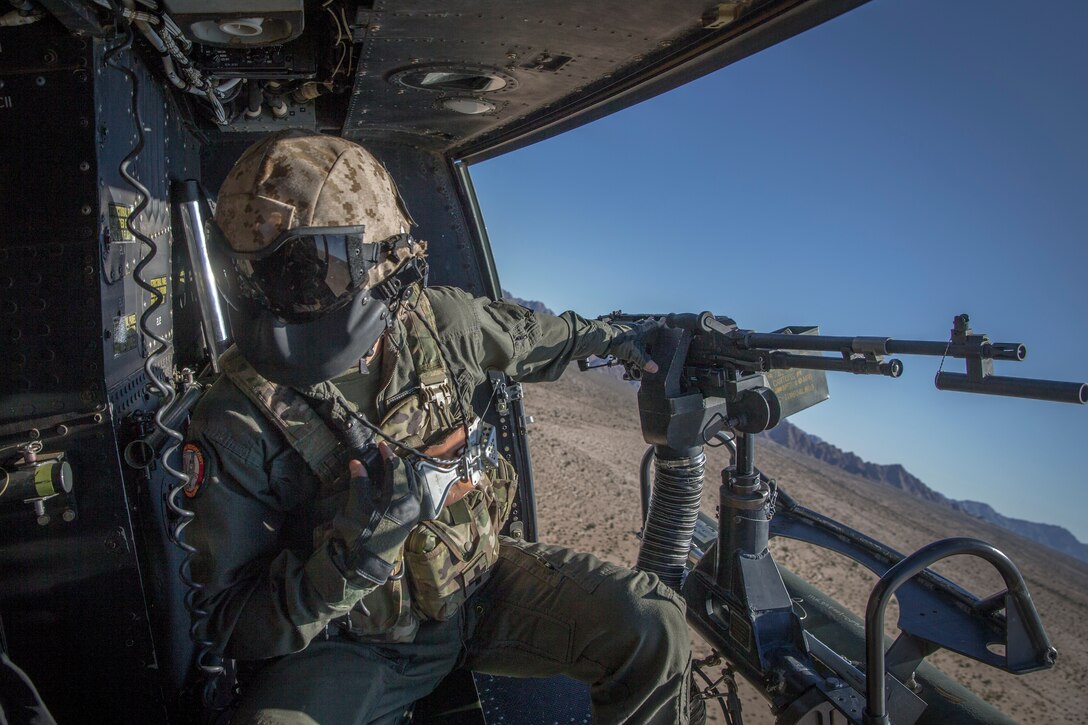 U.S. Marines with Marine Test and Evaluation Squadron One (VMX-1) conduct a live fire training exercise with the AH-1Z Cobra and F-35B Lightning II in Yuma, Ariz., Nov. 26, 2019.