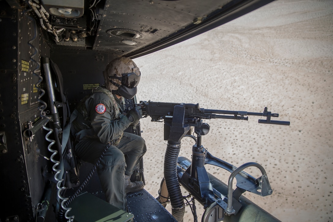 U.S. Marines with Marine Test and Evaluation Squadron One (VMX-1) conduct a live fire training exercise with the AH-1Z Cobra and F-35B Lightning II in Yuma, Ariz., Nov. 26, 2019.