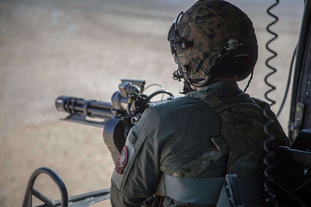U.S. Marines with Marine Test and Evaluation Squadron One (VMX-1) conduct a live fire training exercise with the AH-1Z Cobra and F-35B Lightning II in Yuma, Ariz., Nov. 26, 2019.