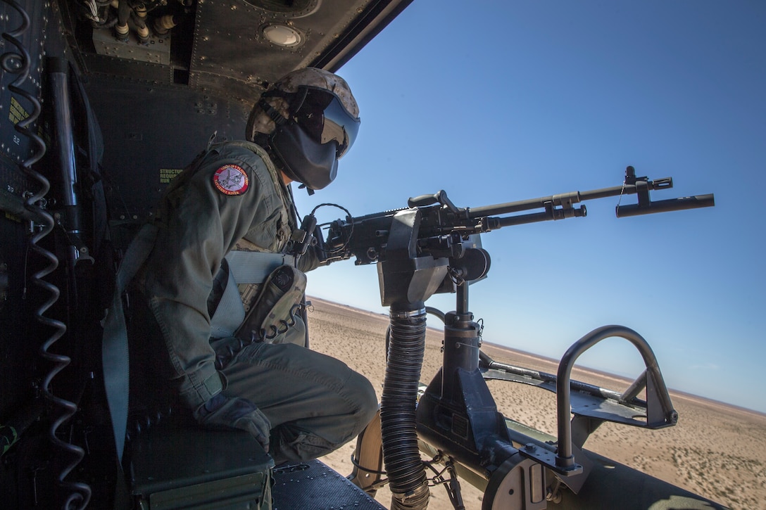 U.S. Marines with Marine Test and Evaluation Squadron One (VMX-1) conduct a live fire training exercise with the AH-1Z Cobra and F-35B Lightning II in Yuma, Ariz., Nov. 26, 2019.