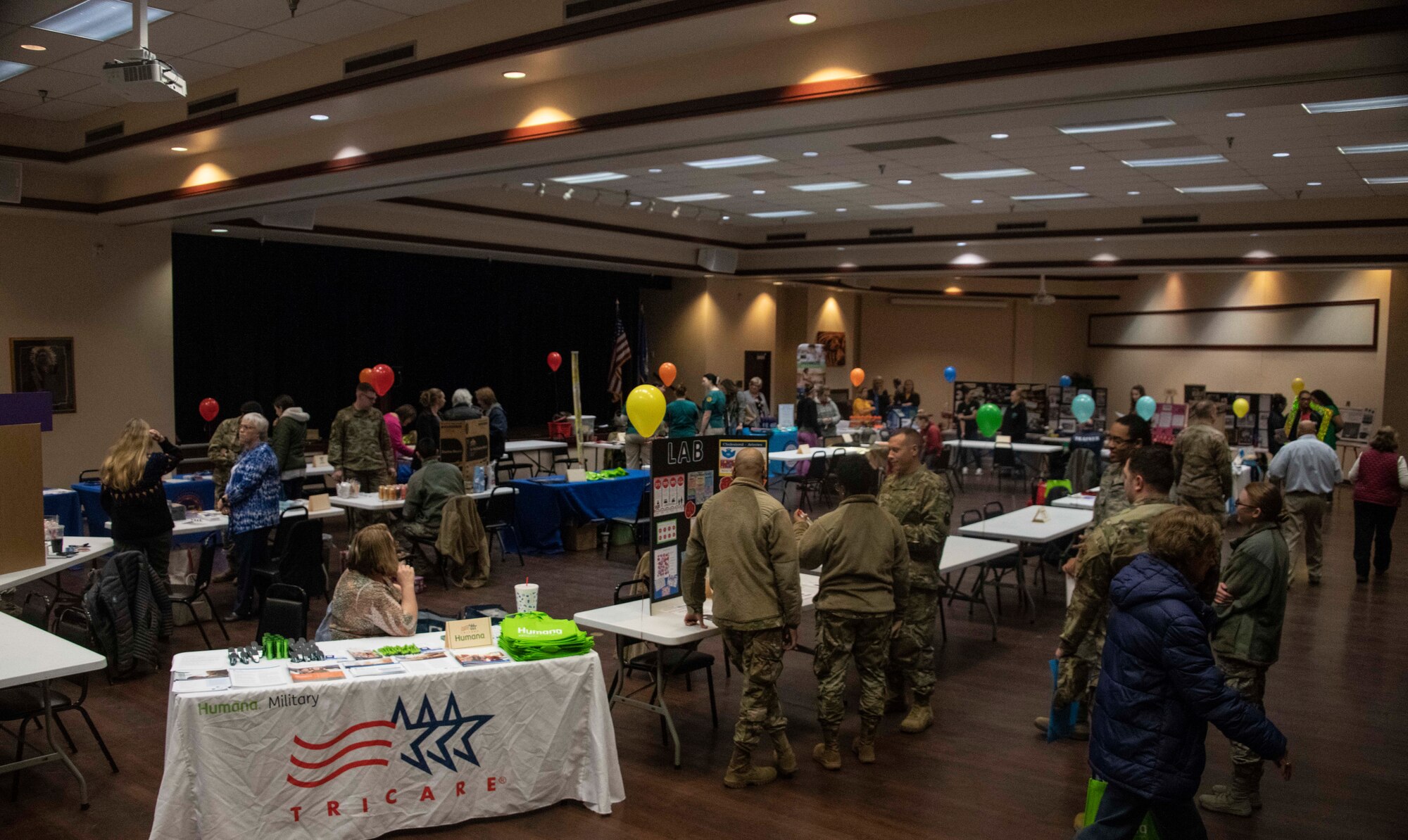 Members of the 97th Air Mobility Wing gather at the Freedom Community Center for the Wellness Expo 2020, Jan. 22, 2020, at Altus Air Force Base, Okla.