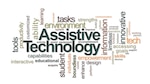 Graphic with Assistive Technology in the center with several other words around it.