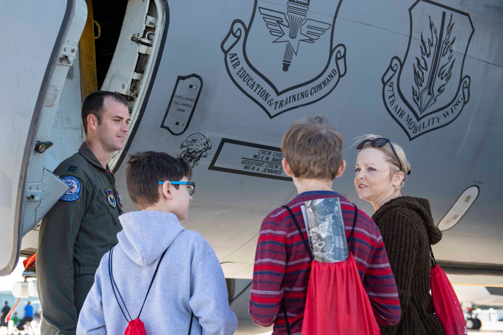 Children and families attend Aerospace and Aviation Day 2020.