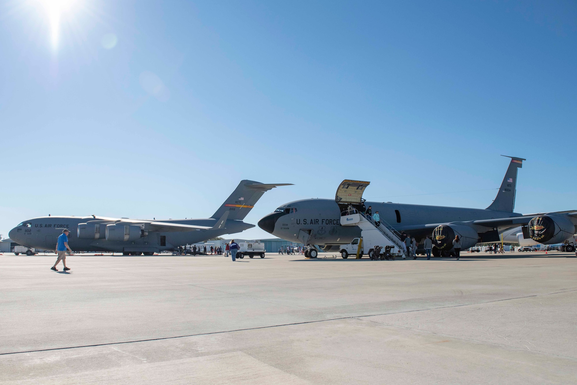 Children and families attend Aerospace and Aviation Day 2020.