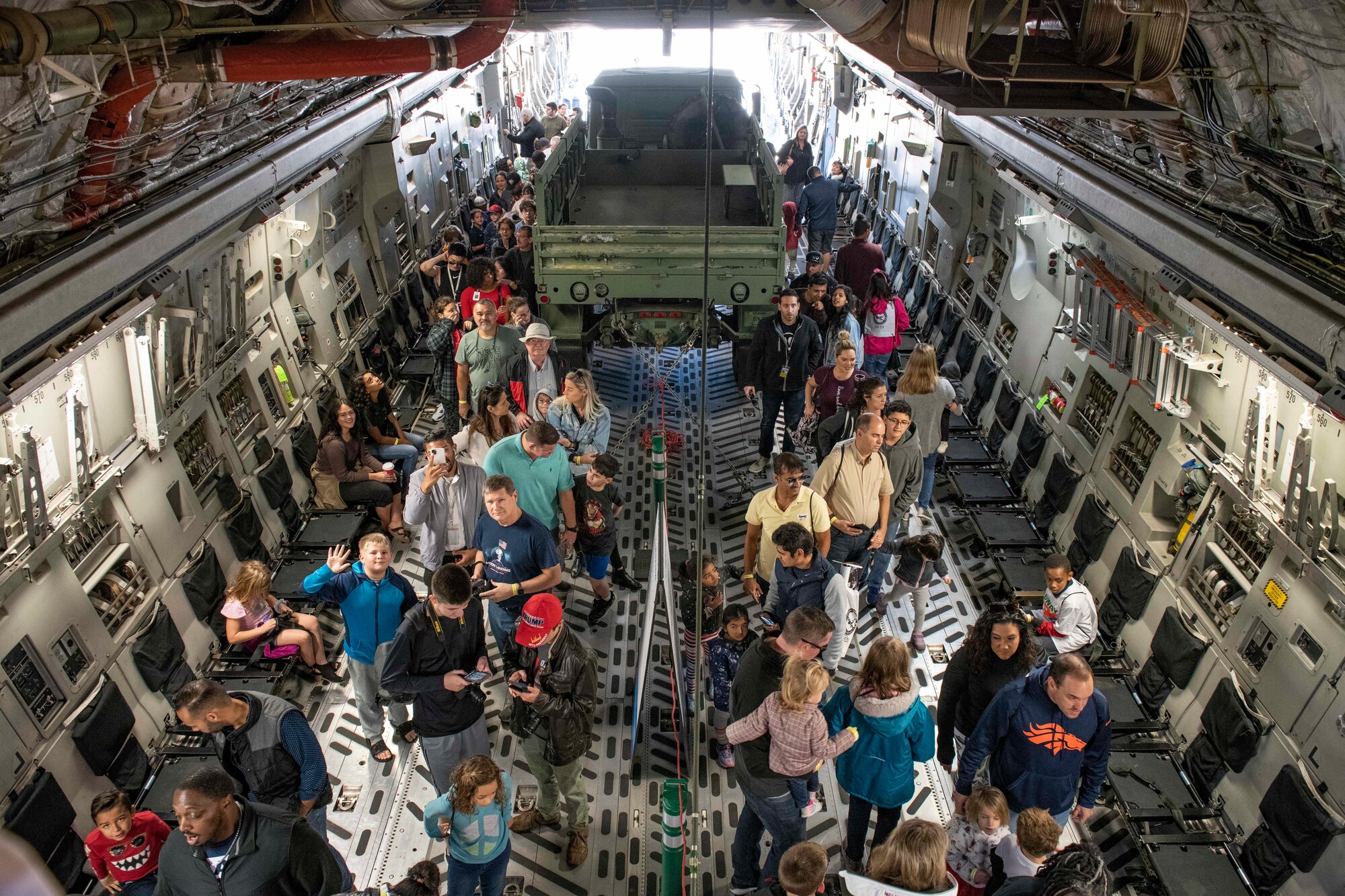 Children and families attend Aerospace and Aviation Day 2020.