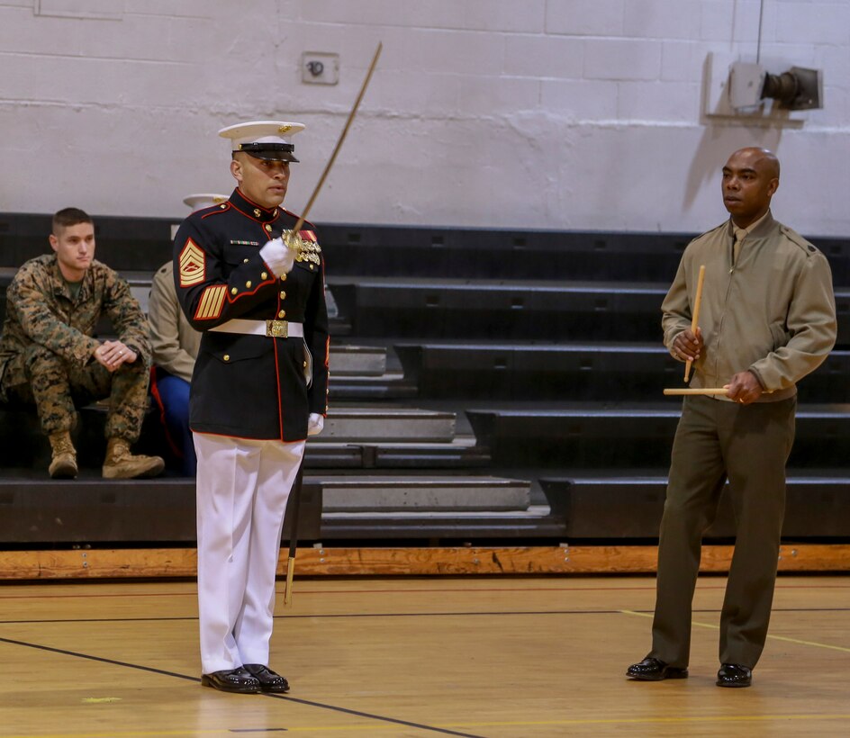 The three-week CDS course teaches Marines the fundamentals of ceremonial drill that is unique to the “Oldest Post of the Corps.”