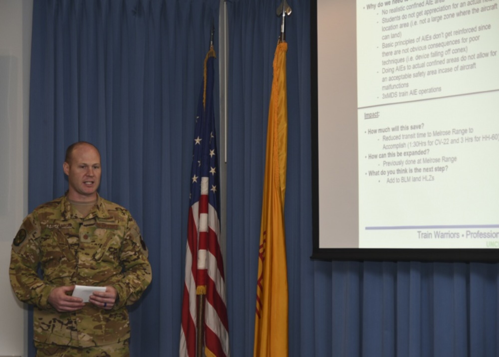 Photo of Airmen presenting.