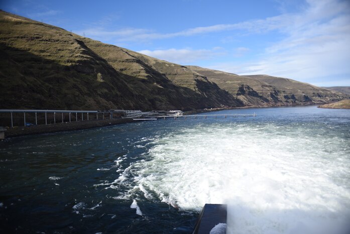 View of Spillway at Lower Granite Dam.