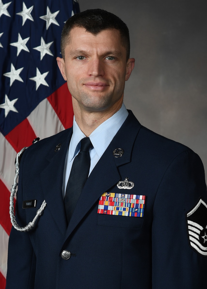 Official Bio Photo of MSgt Dustin Trimble