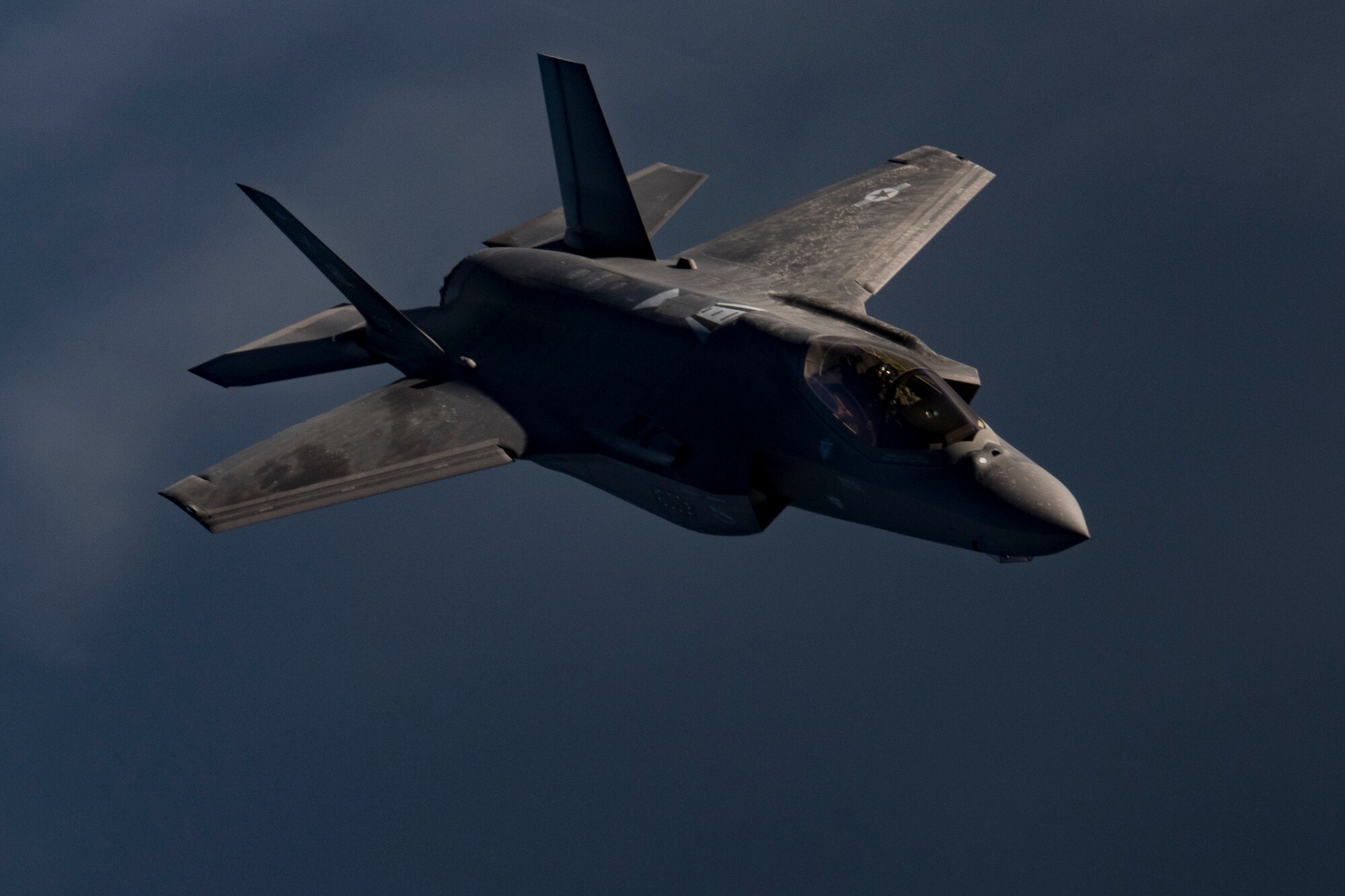 A U.S. Air Force F-35A Lightning II assigned to the 34th Expeditionary Fighter Squadron conducts a mission in the U.S. Central Command area of operation, Jan. 3, 2020.
