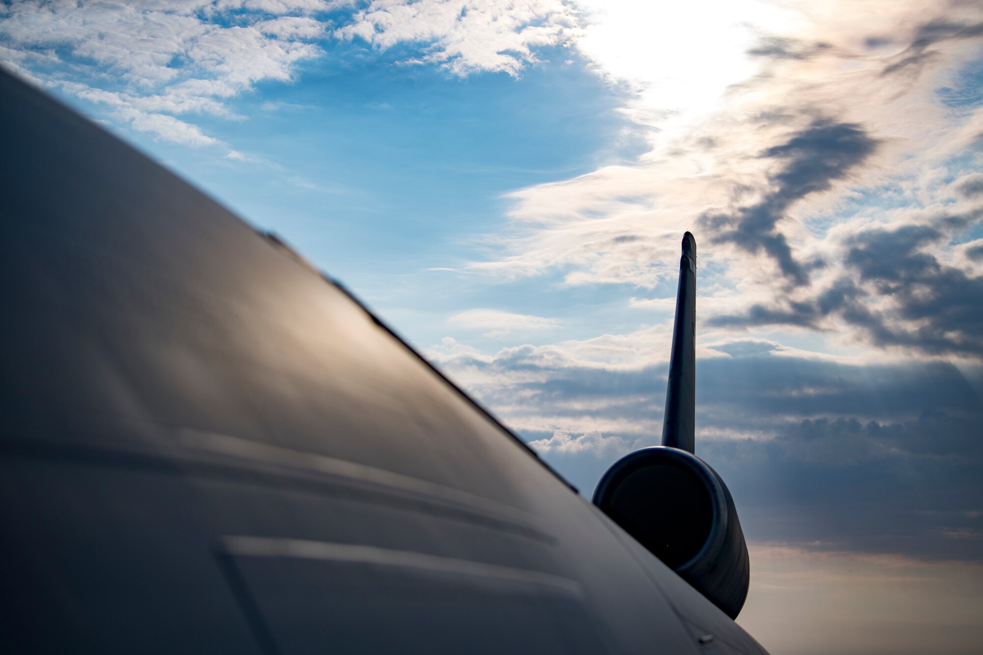 A U.S. Air force KC-10 Extender assigned to the 908th Expeditionary Air Refueling Squadron rests on the flight line at Al Dhafra Air Base, United Arab Emirates Jan. 15, 2020.