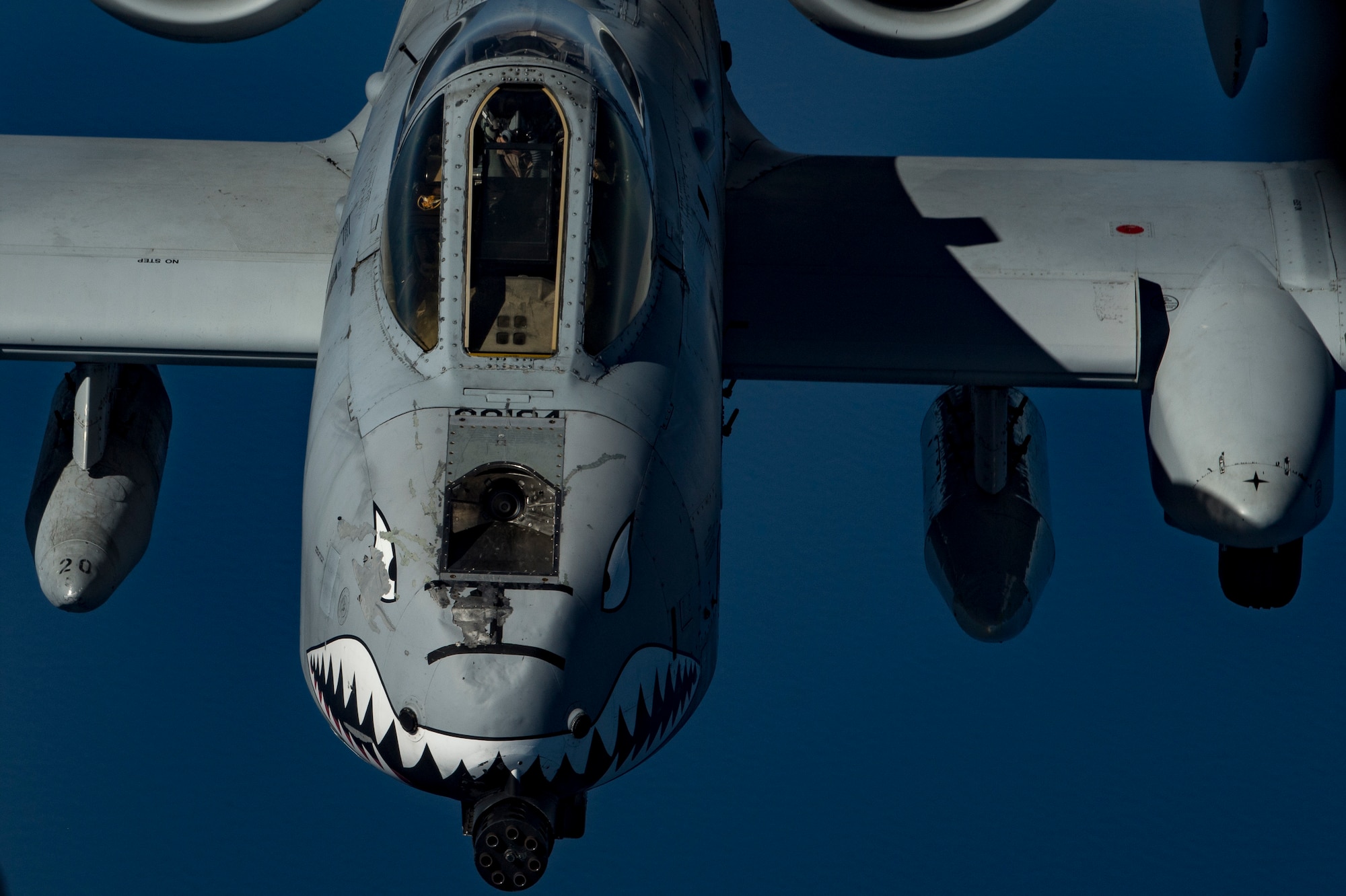 A U.S. Air Force A-10 Thunderbolt II flies above the U.S. Central Command area of responsibility, Jan. 17, 2020.