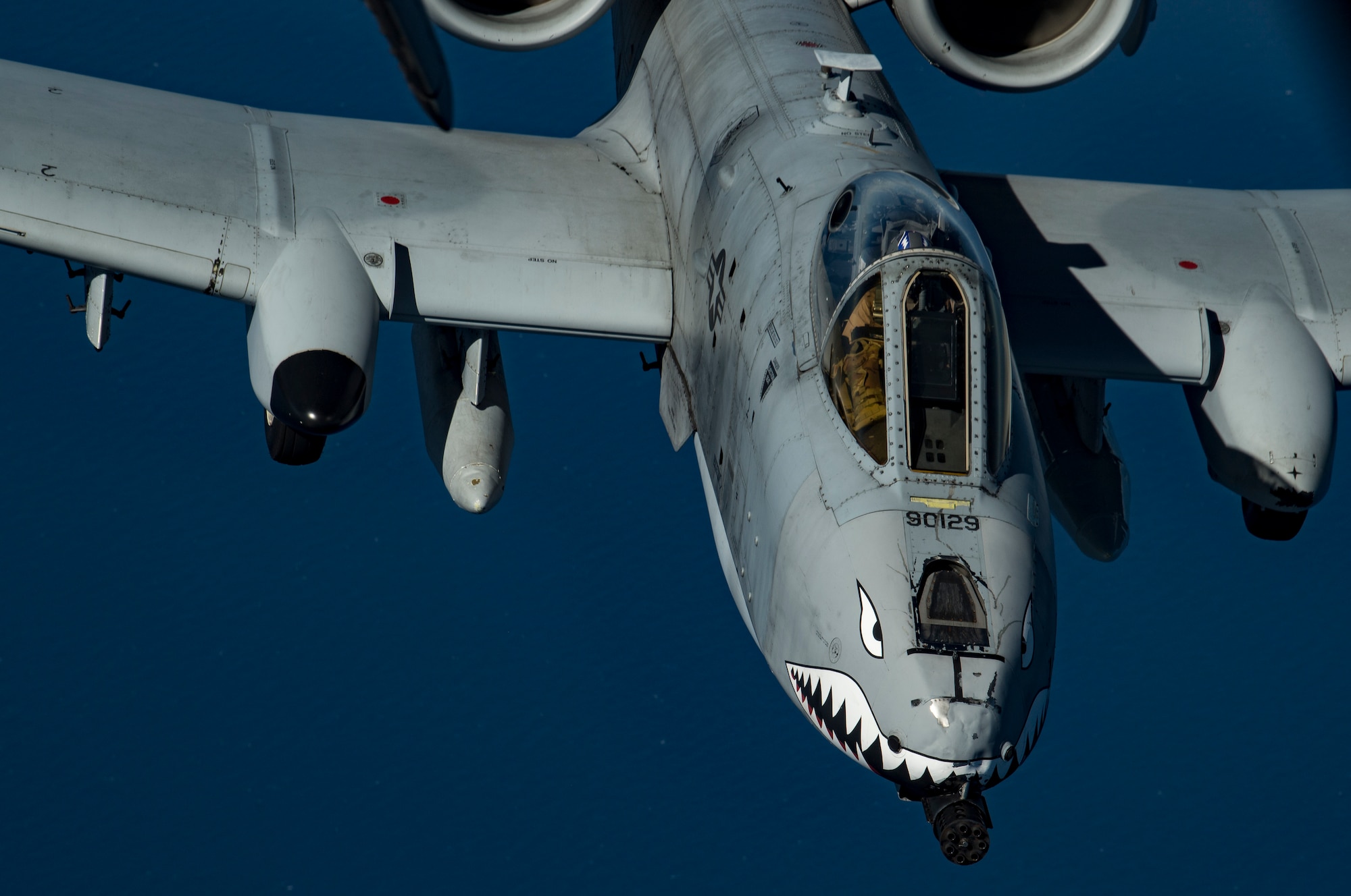 A U.S. Air Force A-10 Thunderbolt II flies above the U.S. Central Command area of responsibility, Jan. 17, 2020.