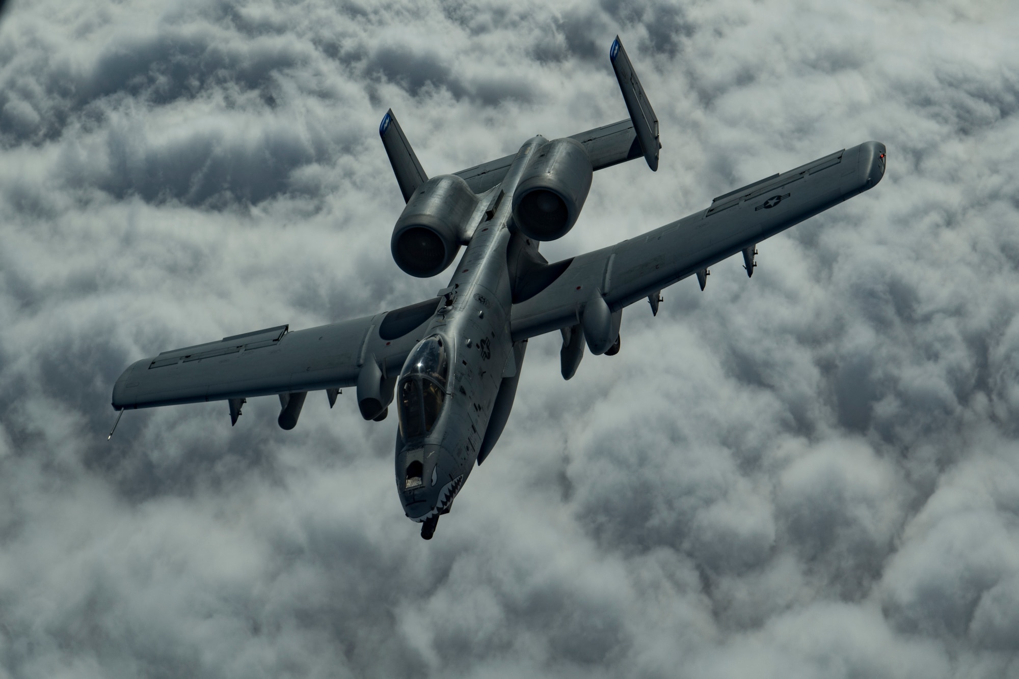 A U.S. Air Force A-10 Thunderbolt II flies above the U.S. Central Command area of responsibility, Jan. 17, 2020.