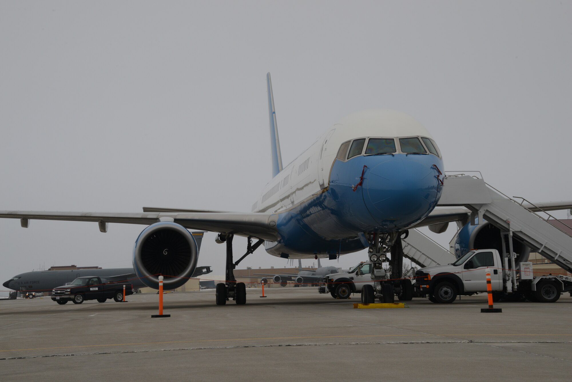 U.S. Air Force C-32 call sign “Air Force Two” on the ramp at the Iowa Air National Guard in Sioux City, Iowa on January 30, 2020