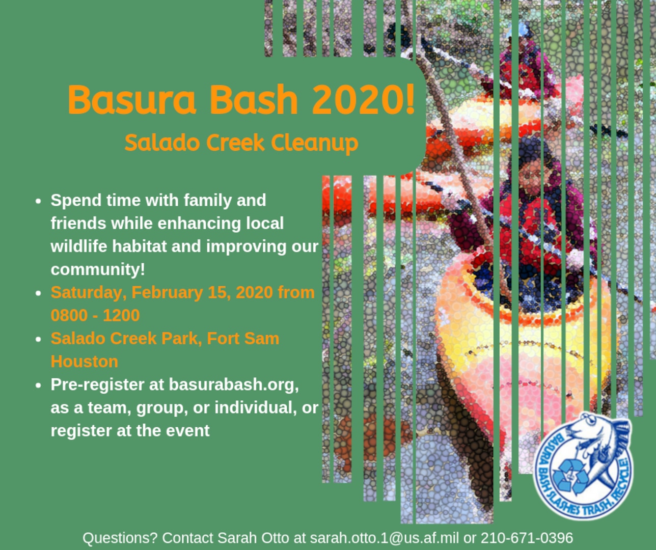 For more information on the event, go to http://www.basurabash.org/ or call 210-671-0396. For more information on how to keep our storm drains clean for downstream, call 210-652-3314.