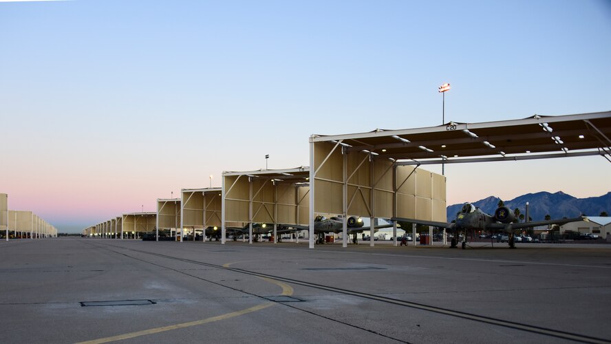 A-10 Thunderbolt IIs sit on flight line