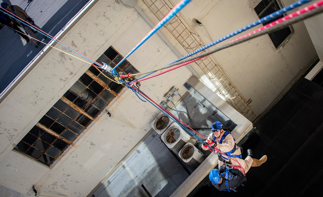 On the ropes:  firefighters complete advanced rescue course