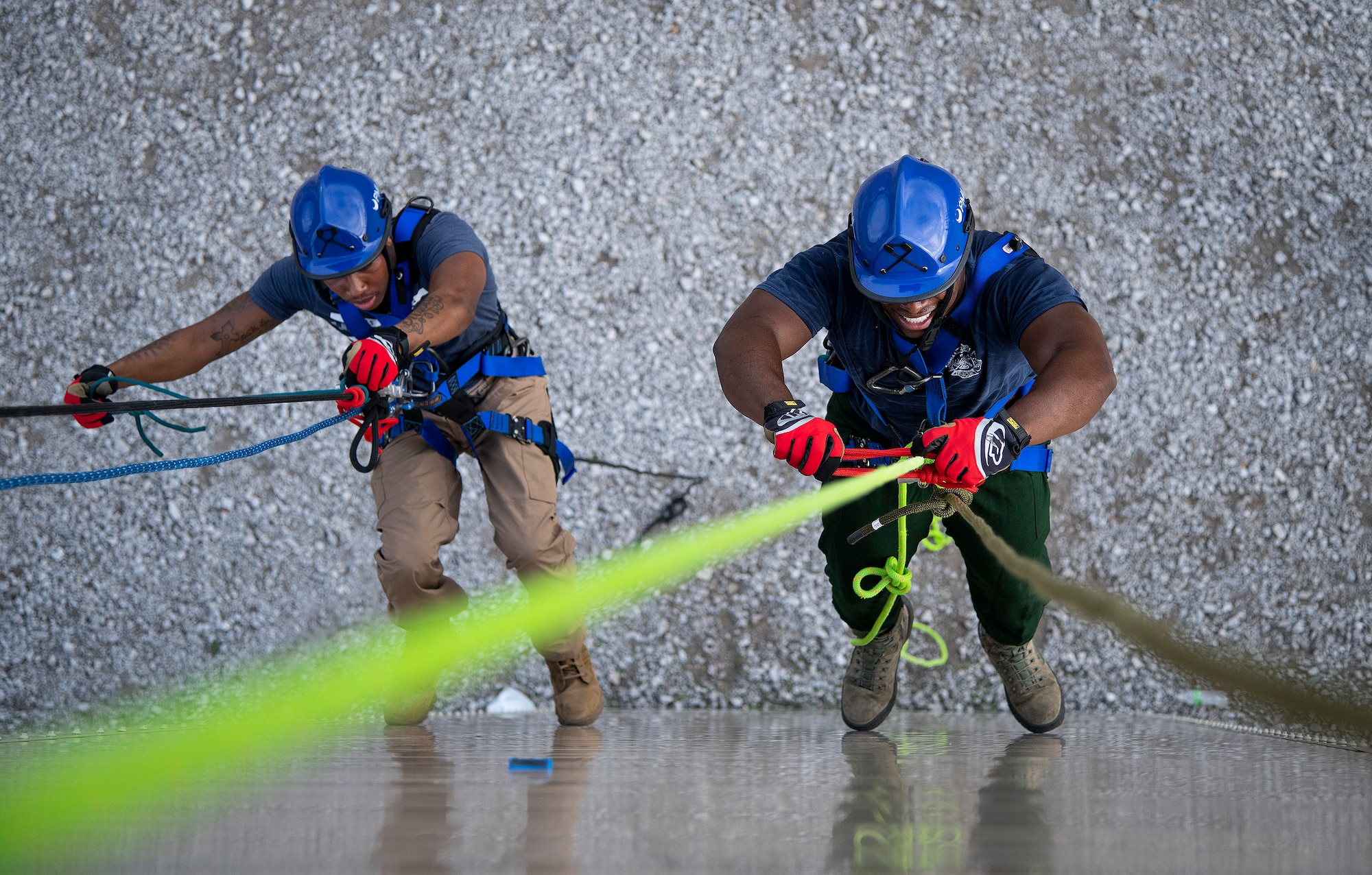 On the ropes:  firefighters complete advanced rescue course