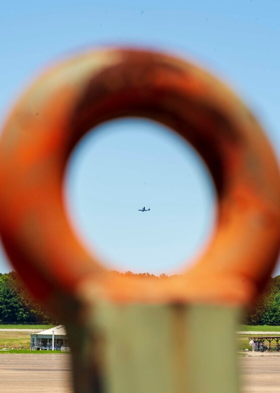 C-130J aircraft in distance