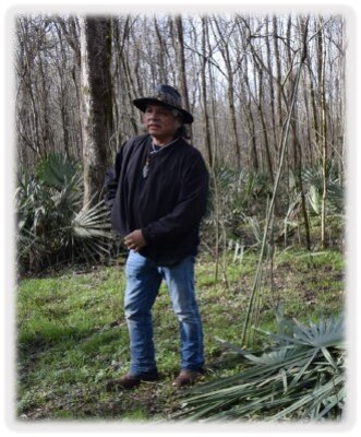 Mr. Les Williston gathers Palmetto from the Tennessee-Tombigbee project in Mobile District