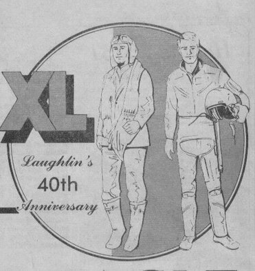 The original logo for Laughlin Air Force Base's 40th anniversary in 1982. (Courtesy Graphic)