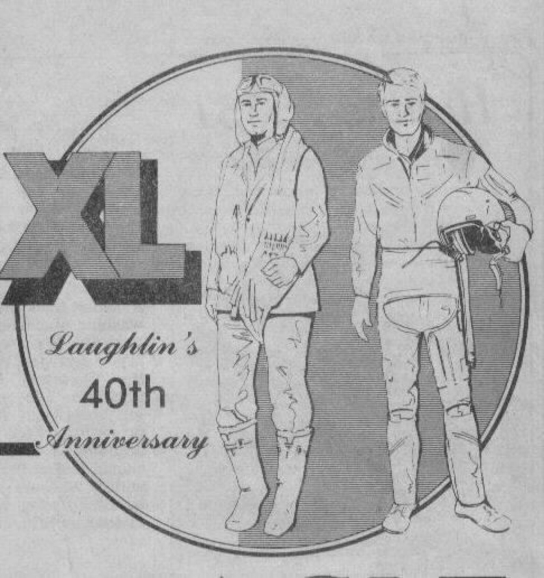 The original logo for Laughlin Air Force Base's 40th anniversary in 1982. (Courtesy Graphic)