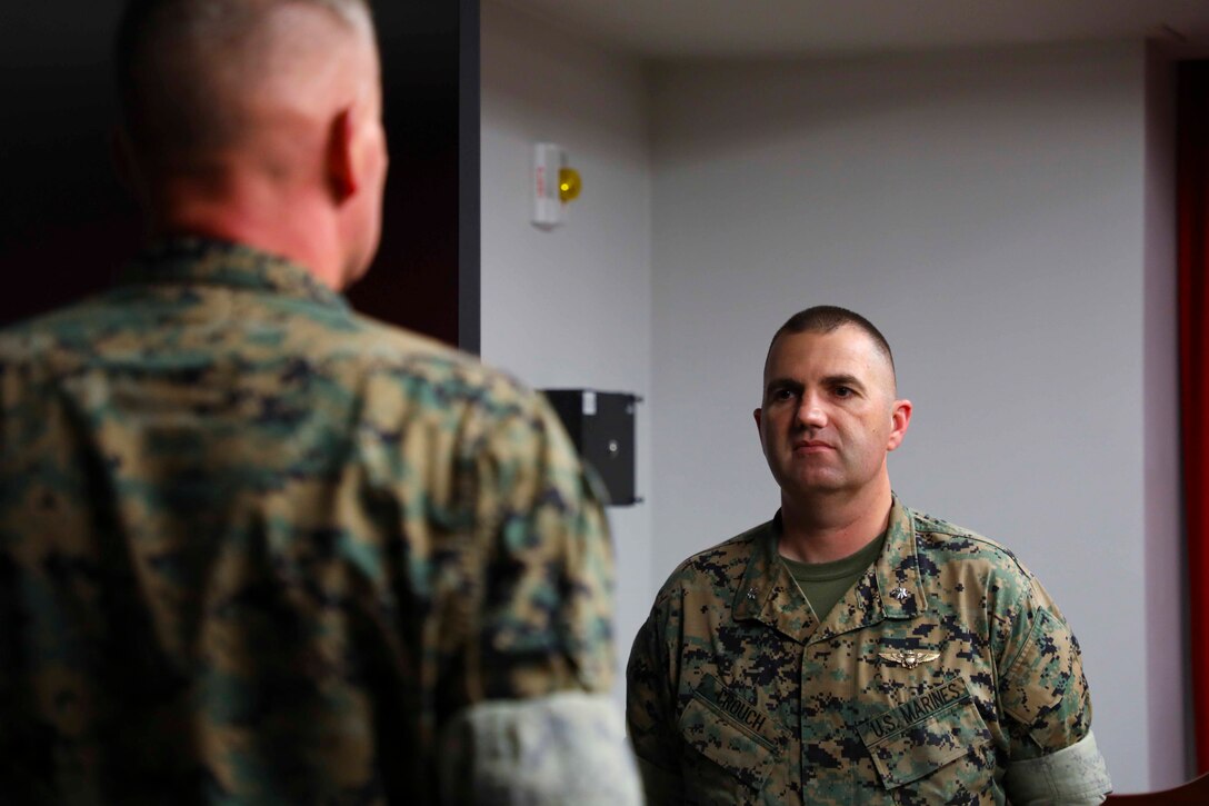 Congratulations to LtCol. Matthew Crouch for being awarded the Meritorious Service Medal, for his outstanding performance as the Director of Operations for U.S. Marine Corps Forces Korea, 30 June 2020. Thank you, Sir, for all of your hard work and dedication to the MARFORK Team! (U.S. Marine Corps Photo by Sgt. Parker R. Golz)