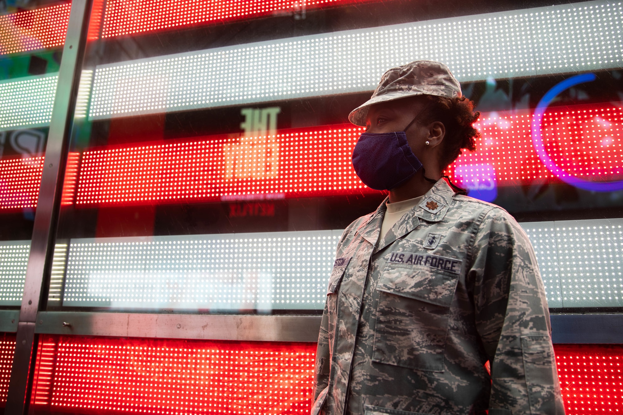 U.S. Air Force Maj. Tynikka Houston, an Individual Mobilization Augmentee, assigned to New York Health Hospitals Jacobi, is deployed to New York City in support of the Department of Defense. COVID-19 response,