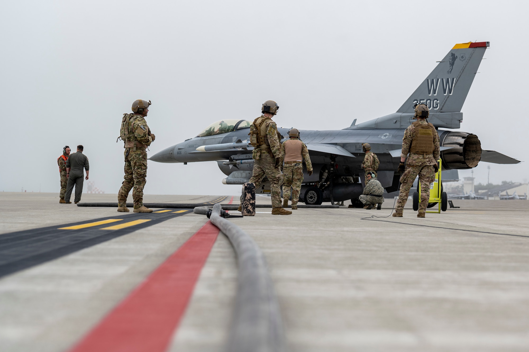 Misawa F-16 Fighting Falcon pilots, in collaboration with Kadena Air Base Airmen, executed a unique refueling capability for the first time at Misawa Air Base, Japan, June 25.