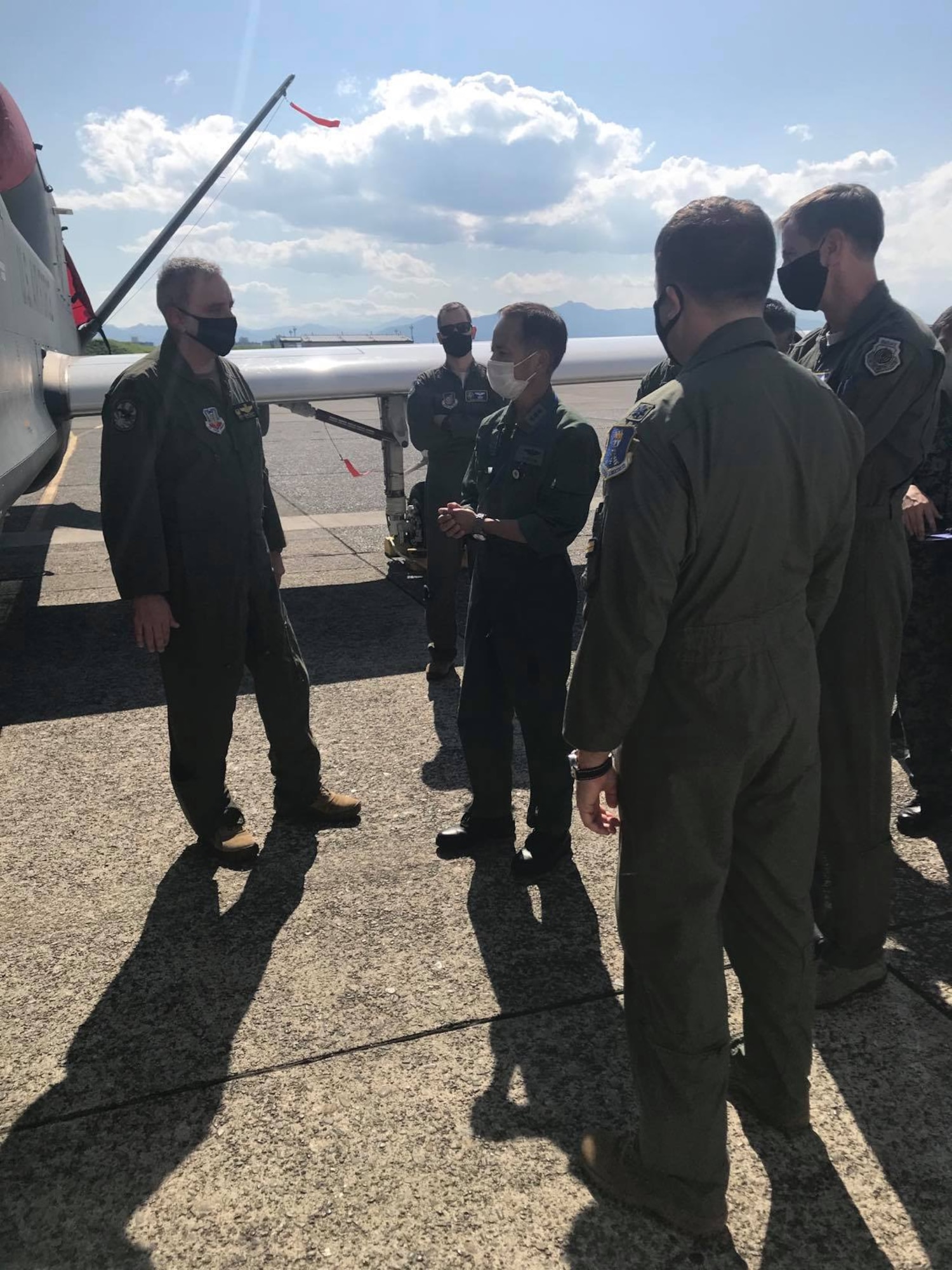 Members of Fifth Air Force, Air Staff Office, and Air Defense Command visited the 319th Operations Group Det. 1, Yokota Air Base, Japan, Jul. 2, 2020. During the visit, the Koku Jieitai were briefed and provided demonstrations on maintenance processes and equipment, simulated aircraft takeoff operations from within the Launch and Recovery Element, and aircraft command and control link capabilities. The Global Hawk's mission is to support a broad spectrum of U.S. intelligence, surveillance, and reconnaissance (ISR) collection capabilities for joint combatant forces in worldwide peacetime, contingency and crisis operations.