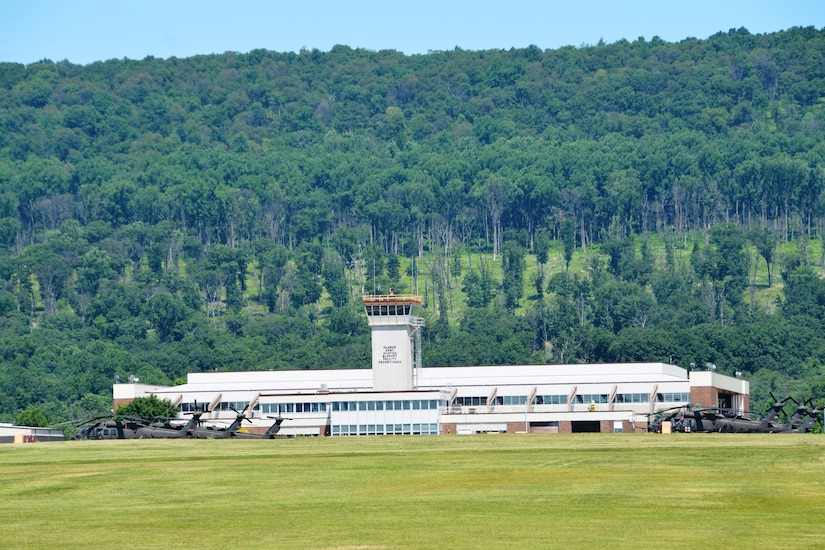 Muir Army Airfield at Fort Indiantown Gap, Pa., is home to both the main element of the 28th Expeditionary Combat Aviation Brigade and the Eastern Army National Guard Aviation Training Site, making it one of the busiest heliports in the country.