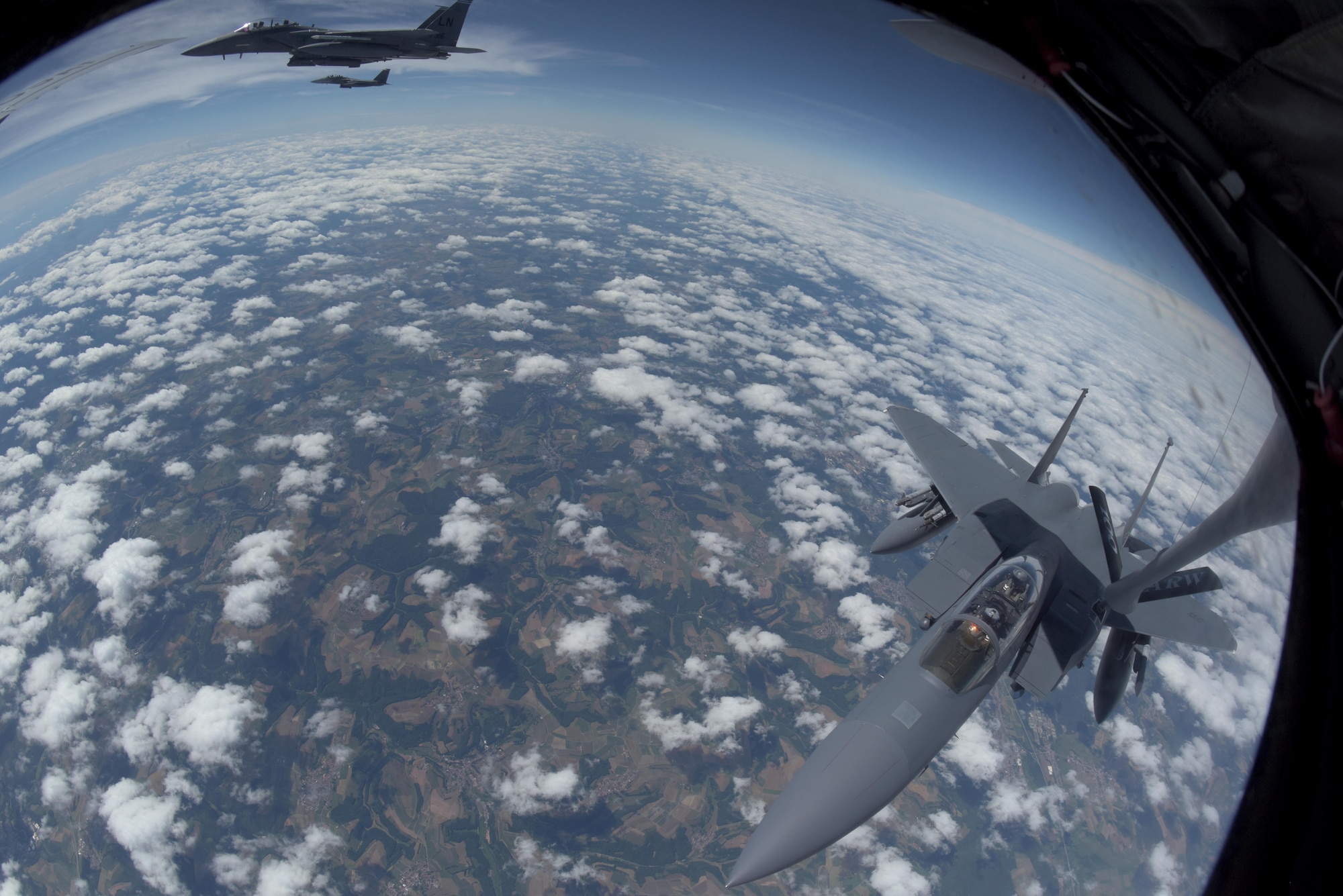 F-15s fly