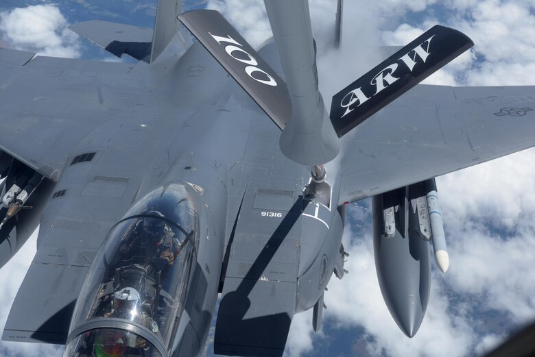 F-15 receives fuel