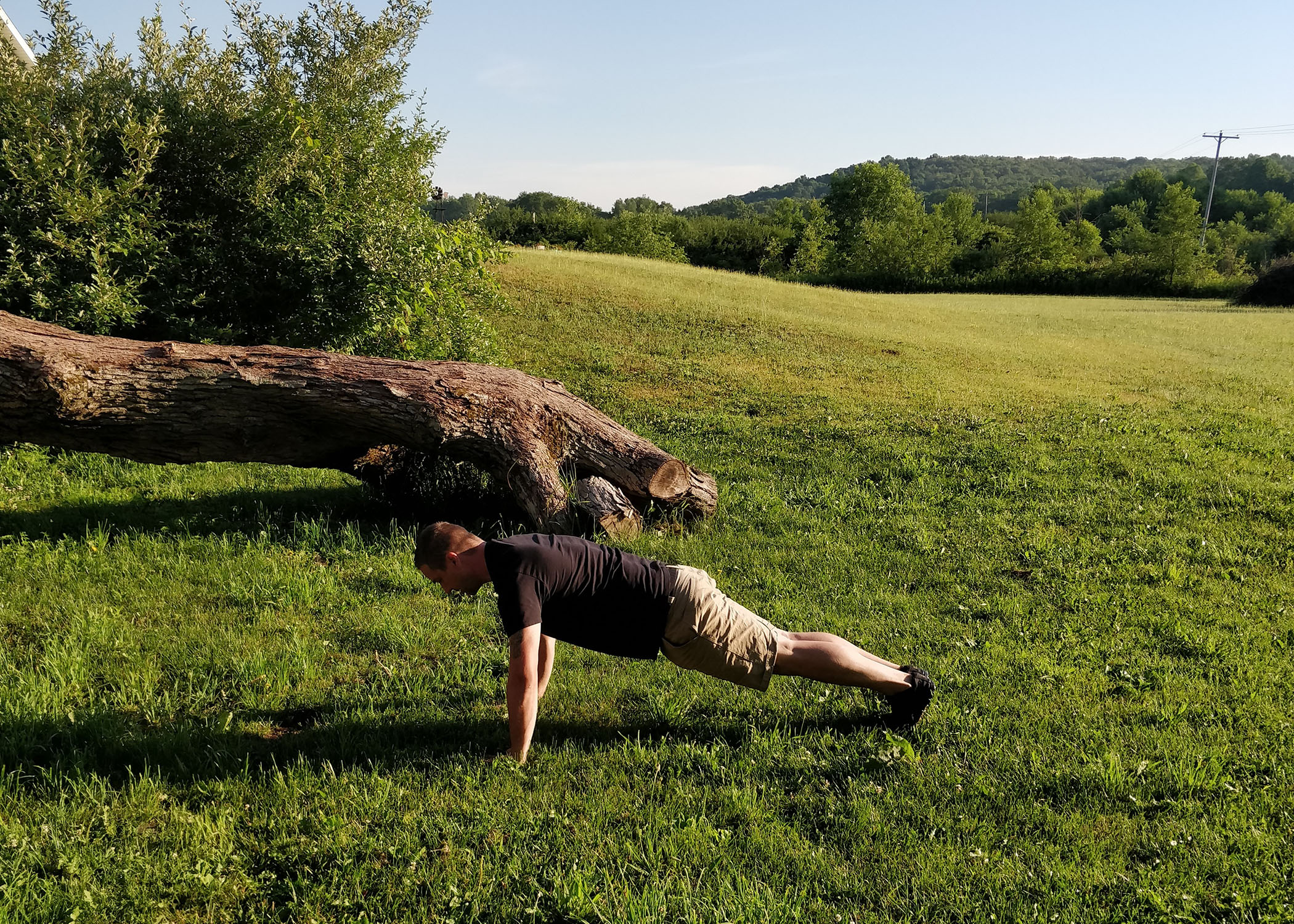 Vertical discount plank exercise