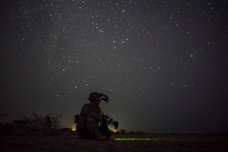 Public affairs specialist shoots video in Somalia