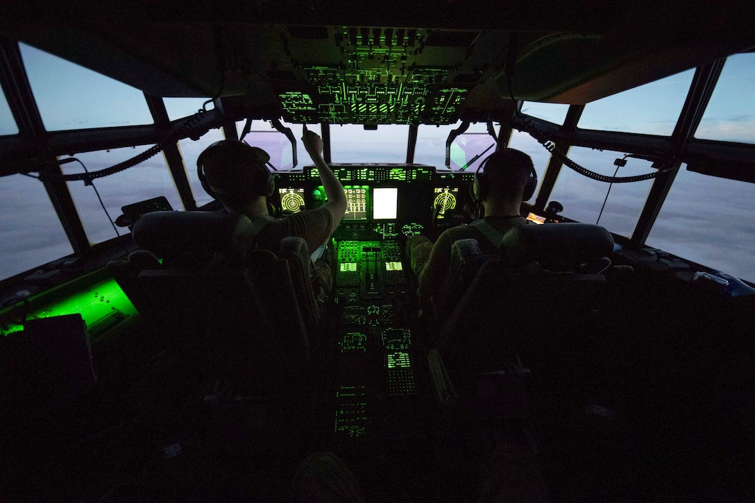 C-130J flies over East Africa