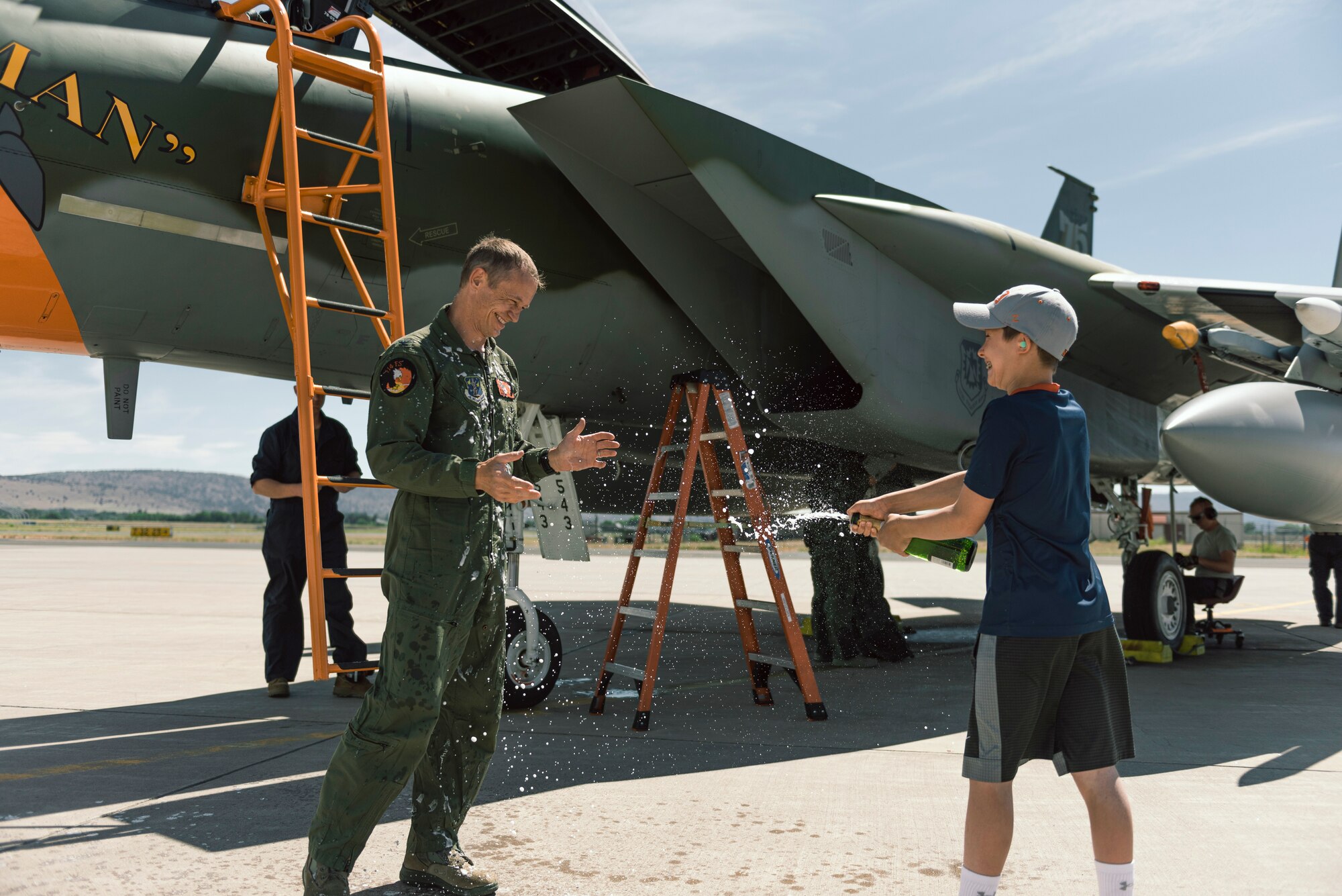 Pilot with son